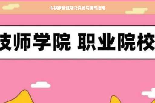 车祸病情证明书详解与撰写指南