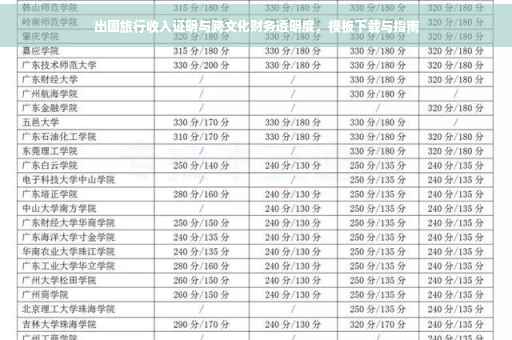 出国旅行收入证明与跨文化财务透明度，模板下载与指南