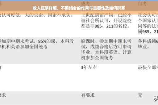 收入证明详解，不同场合的作用与重要性及如何撰写