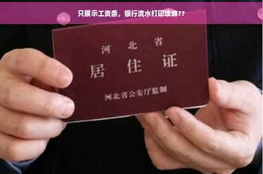 只展示工资条，银行流水打印攻略??