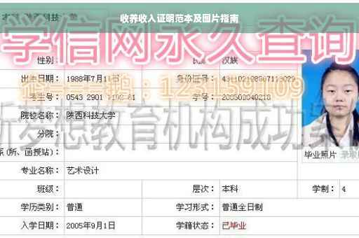 收养收入证明范本及图片指南