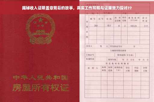 揭秘收入证明盖章背后的故事，真实工作写照与证据效力探讨??