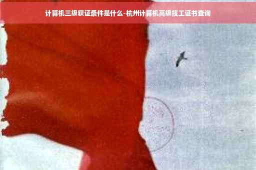 计算机三级获证条件是什么-杭州计算机高级技工证书查询