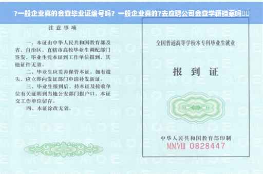 ?一般企业真的会查毕业证编号吗？一般企业真的?去应聘公司会查学籍档案吗⚡️