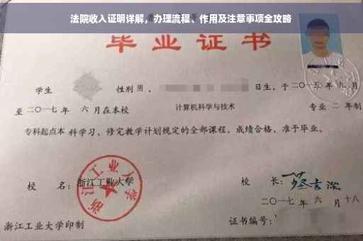 法院收入证明详解，办理流程、作用及注意事项全攻略