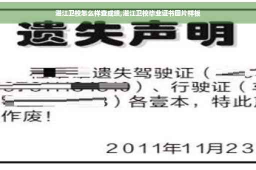 湛江卫校怎么样查成绩,湛江卫校毕业证书图片样板
