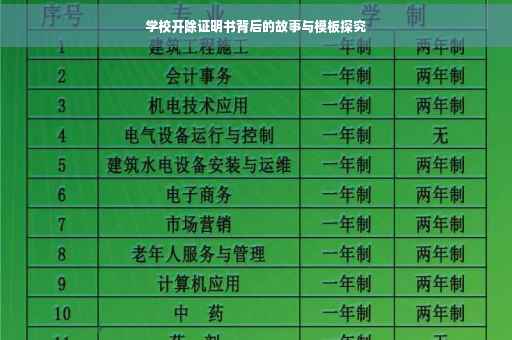 学校开除证明书背后的故事与模板探究