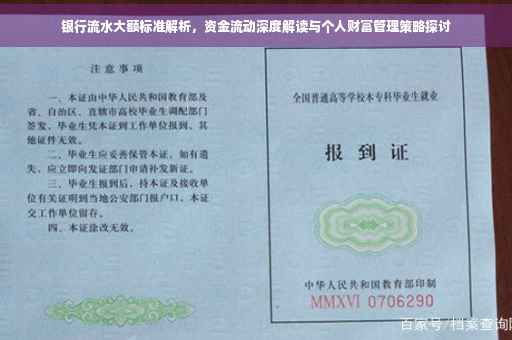 银行流水大额标准解析，资金流动深度解读与个人财富管理策略探讨