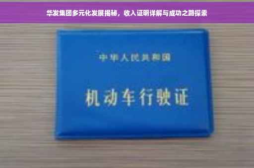 华发集团多元化发展揭秘，收入证明详解与成功之路探索