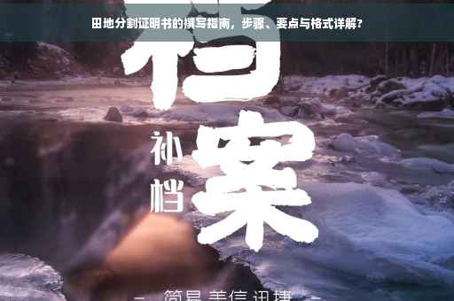 田地分割证明书的撰写指南，步骤、要点与格式详解?