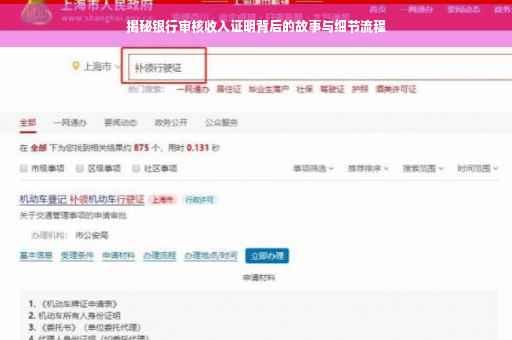 揭秘银行审核收入证明背后的故事与细节流程 揭秘银行审核收入证明背后的故事与细节流程