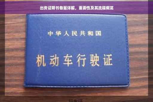 出资证明书备案详解，重要性及其流程概览