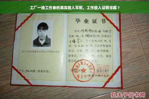 工厂一线工作者的真实收入写照，工作收入证明详解 ?