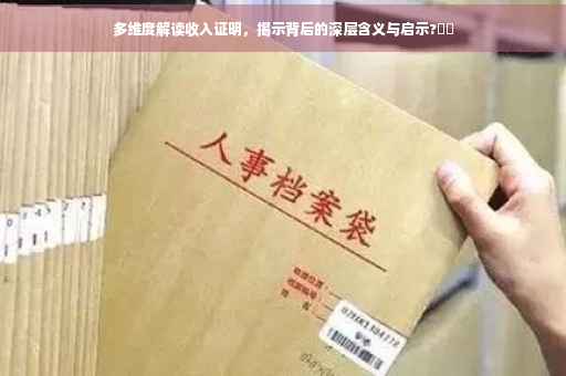 多维度解读收入证明，揭示背后的深层含义与启示?⚡️