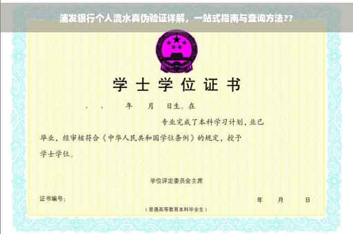 浦发银行个人流水真伪验证详解，一站式指南与查询方法??