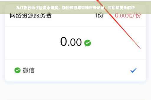 九江银行电子版流水详解，轻松获取与管理财务记录，打印指南全解析
