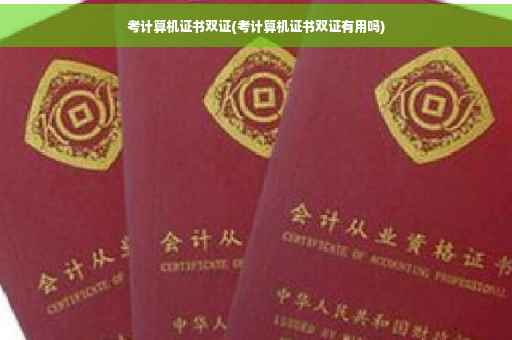 考计算机证书双证(考计算机证书双证有用吗)
