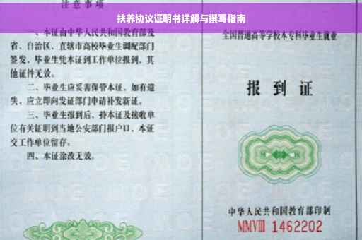 扶养协议证明书详解与撰写指南