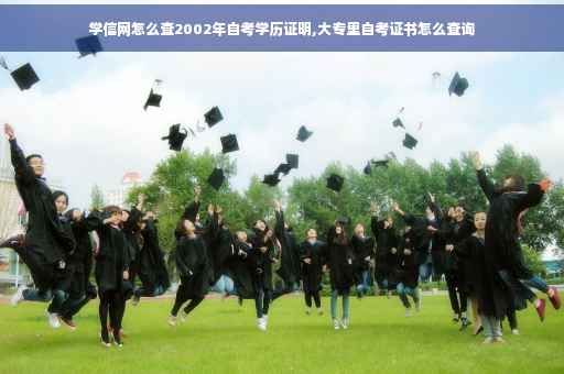 学信网怎么查2002年自考学历证明,大专里自考证书怎么查询