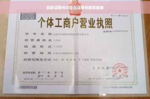 在职证明书与经历证明书撰写指南