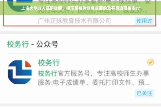 上海大学收入证明详解，揭示高校财务真实面貌及开具流程指南??