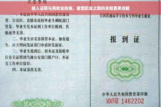 收入证明与再就业指南，重塑职业之路的关键要素详解