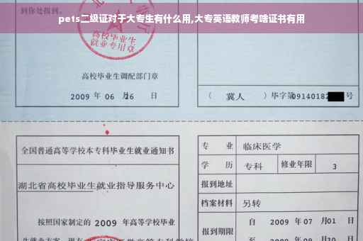 pets二级证对于大专生有什么用,大专英语教师考啥证书有用