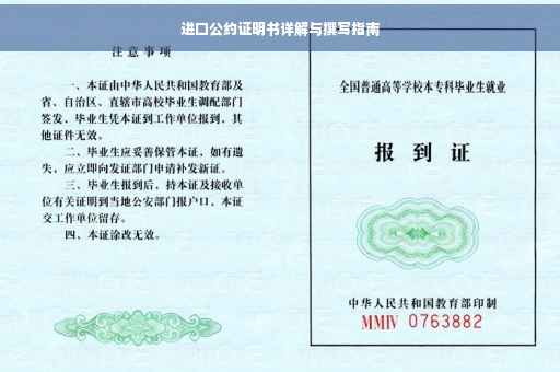 进口公约证明书详解与撰写指南