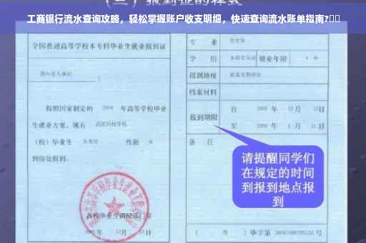工商银行流水查询攻略，轻松掌握账户收支明细，快速查询流水账单指南?⚡️