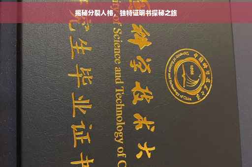 揭秘分裂人格，独特证明书探秘之旅