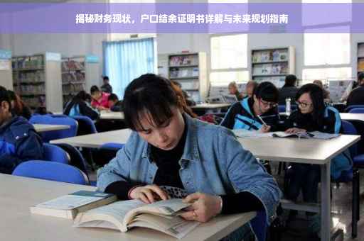 揭秘财务现状，户口结余证明书详解与未来规划指南