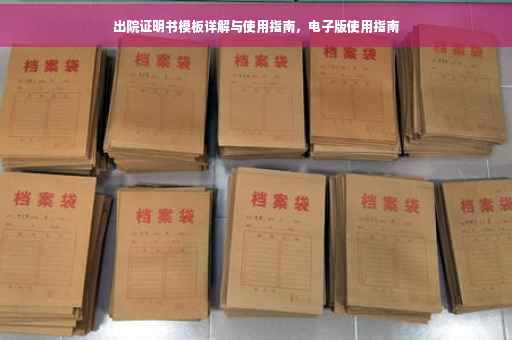 出院证明书模板详解与使用指南，电子版使用指南
