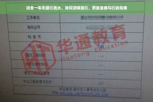 待业一年无银行流水，如何逆境前行，积极策略与行动指南