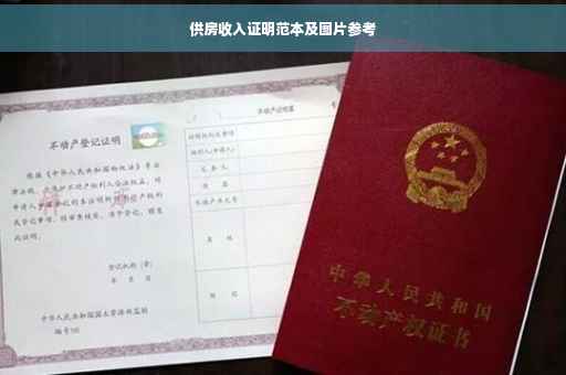 供房收入证明范本及图片参考