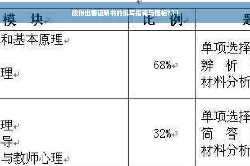 股份出售证明书的撰写指南与模板?⚡️