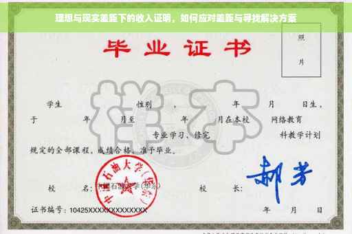 理想与现实差距下的收入证明，如何应对差距与寻找解决方案