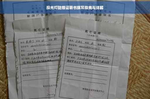 投光灯防爆证明书撰写指南与详解