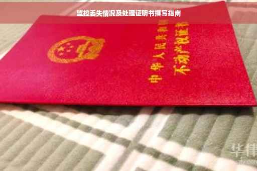 监控丢失情况及处理证明书撰写指南