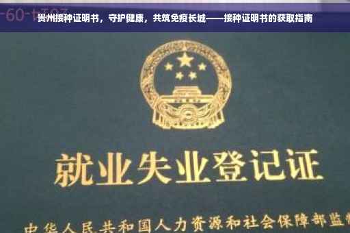 贵州接种证明书，守护健康，共筑免疫长城——接种证明书的获取指南
