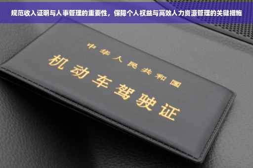 规范收入证明与人事管理的重要性，保障个人权益与高效人力资源管理的关键措施