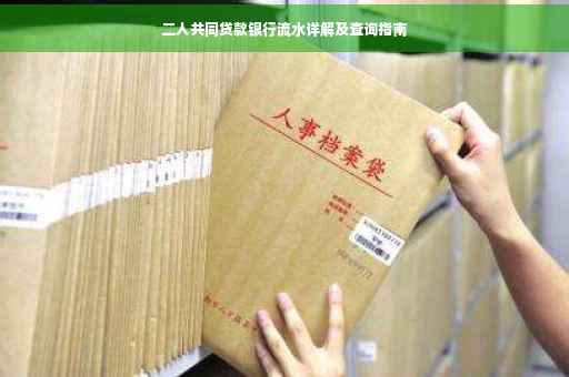 二人共同贷款银行流水详解及查询指南
