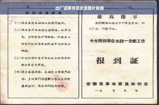 出厂证明书范文及图片指南