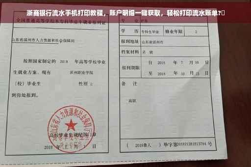 浙商银行流水手机打印教程，账户明细一键获取，轻松打印流水账单?✨