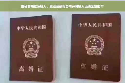 揭秘苏州教师收入，职业薪酬报告与开具收入证明全攻略??