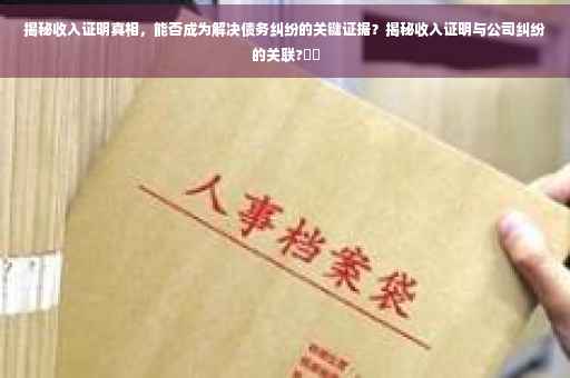 揭秘收入证明真相，能否成为解决债务纠纷的关键证据？揭秘收入证明与公司纠纷的关联?⚡️