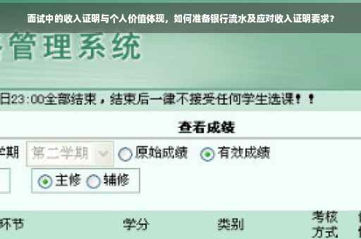 面试中的收入证明与个人价值体现，如何准备银行流水及应对收入证明要求？