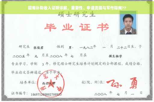 困难补助收入证明详解，重要性、申请流程与写作指南??