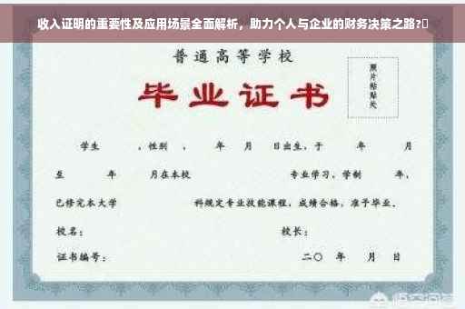 收入证明的重要性及应用场景全面解析，助力个人与企业的财务决策之路?✨