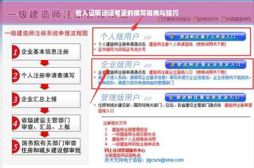 收入证明谈话笔录的撰写指南与技巧