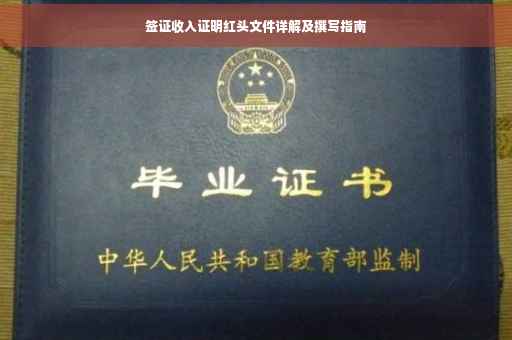 签证收入证明红头文件详解及撰写指南